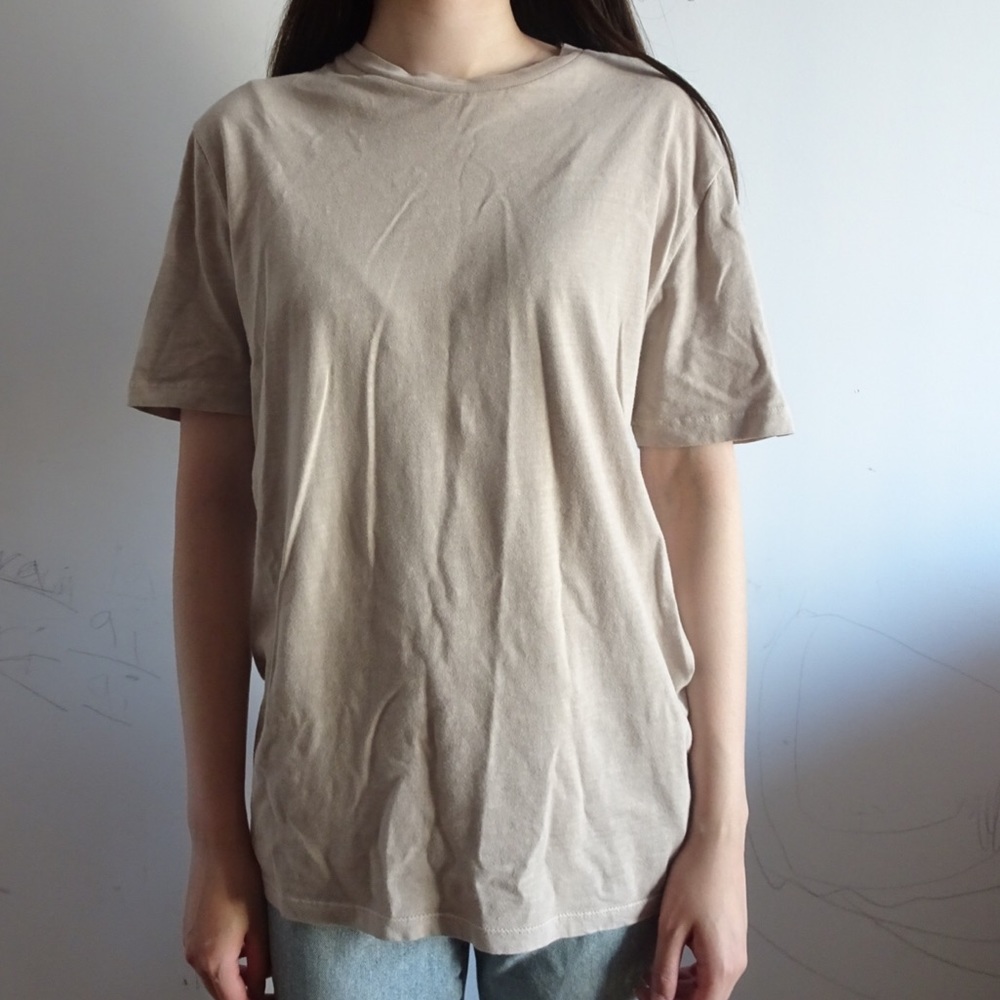 REISS BEIGE DESIGNER T-SHIRT